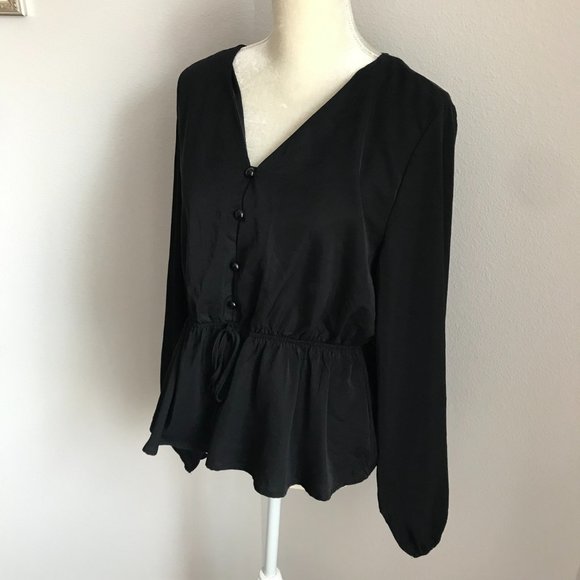 COPY - - Shein Long Sleeve Drawstring blouse - Picture 4 of 7